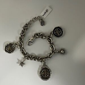 BRIGHTON “Ferrara” Charm Bracelet with Gold Tone Accents